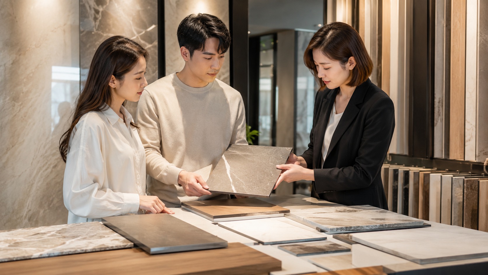 板橋新成屋裝潢地板磁磚建材挑選
